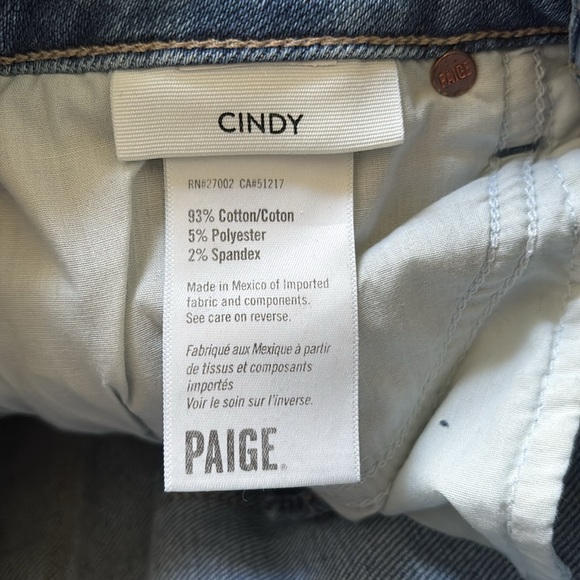 Paige Cindy high Rise Straight w Double Button in Neelah Distressed like n… - Picture 14 of 15